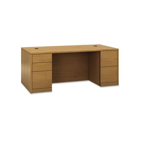 Hon HON, 10500 SERIES DOUBLE PEDESTAL DESK, FULL HEIGHT PEDESTALS, 72W X 36D X 29.5H, HARVEST 105890CC
